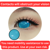 17mm Sweety Mesh Cyan Mini Sclera Lens