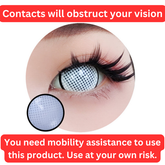 17mm Sweety Mesh White Mini Sclera Lens