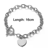 Heart Bracelet – Stainless Steel Bangle