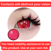 17mm Sweety Mesh Red Mini Sclera Lens