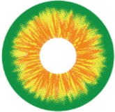 Kazzue 17mm Rogue Green Yellow Mini Scleral Lenses