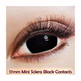 17mm Mini Sclera Titan Black Halloween Contacts