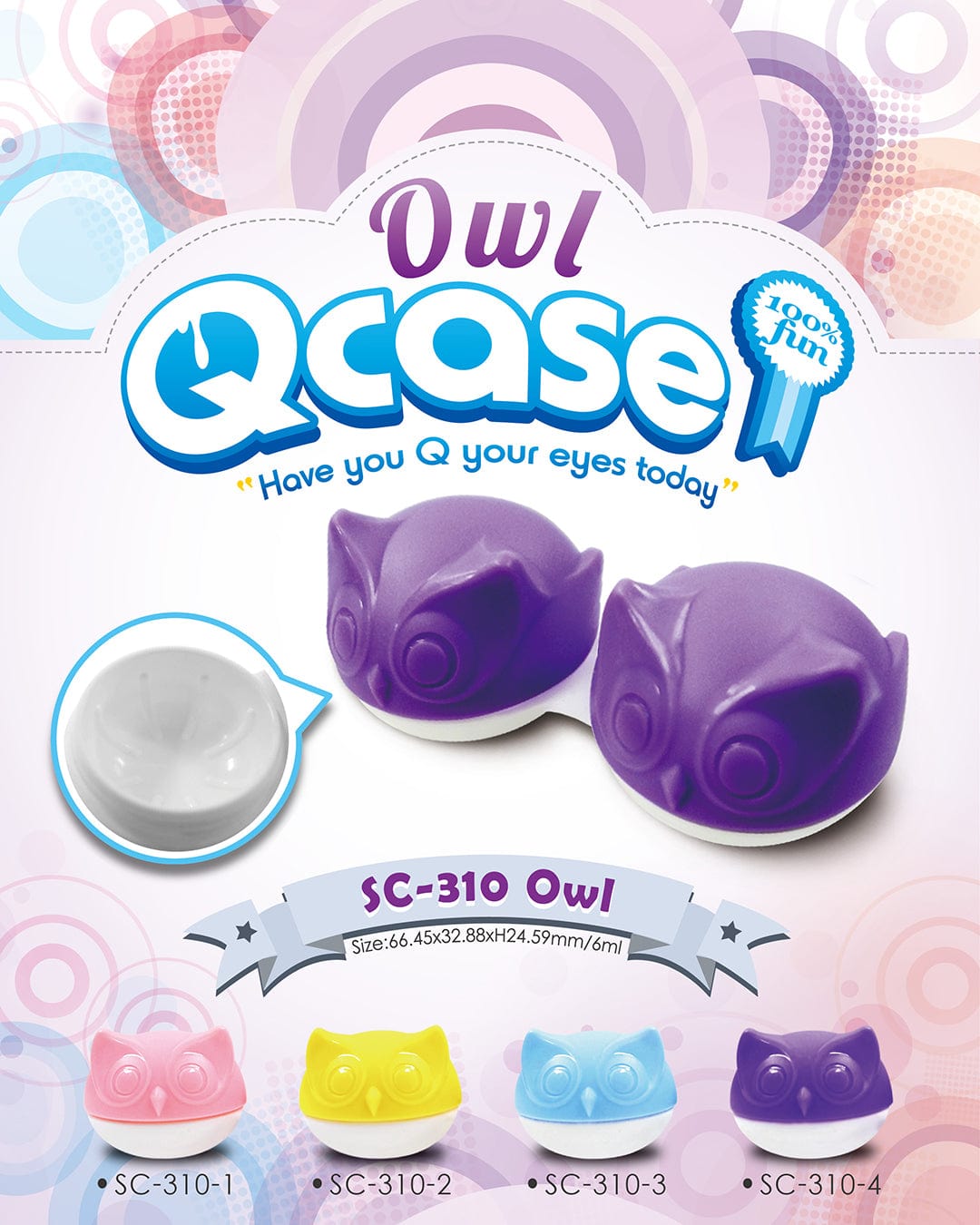 Bonasse Cute Owl Contact Lens Case