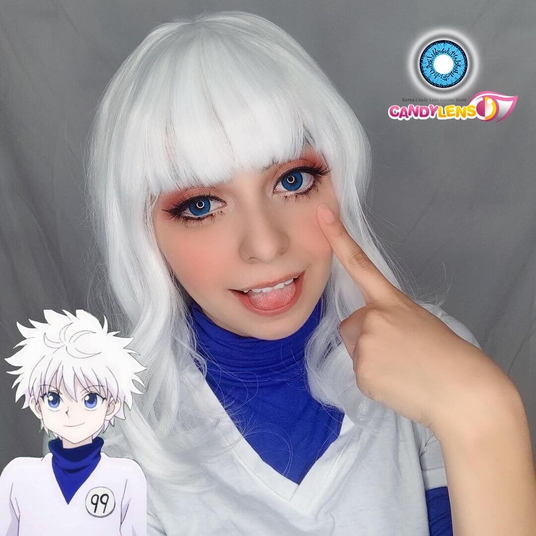 cosplayer wearing EOS Dolly Eye Blue Circle Lens